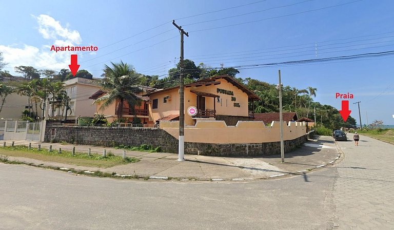 Apê lindo 1 min a pé da Praia Grande-O mais perto!