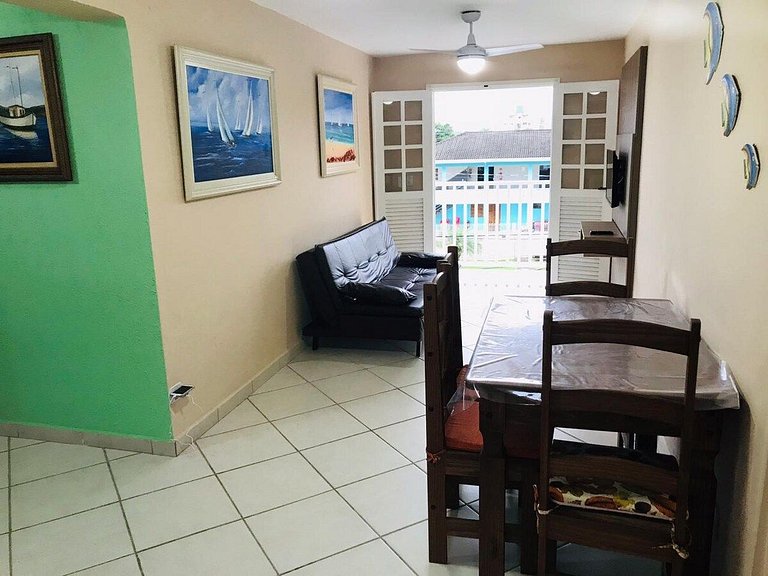 Apê lindo 1 min a pé da Praia Grande-O mais perto!