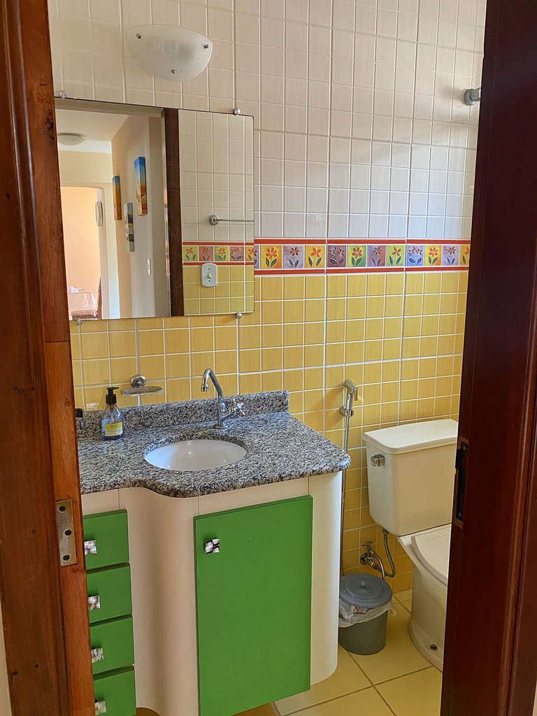 Apartamento Praia Grande Tenório pé na areia c/ ar