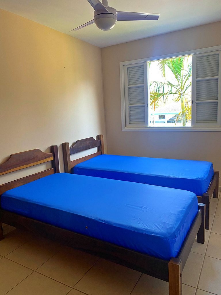 Apartamento Praia Grande Tenório pé na areia c/ ar