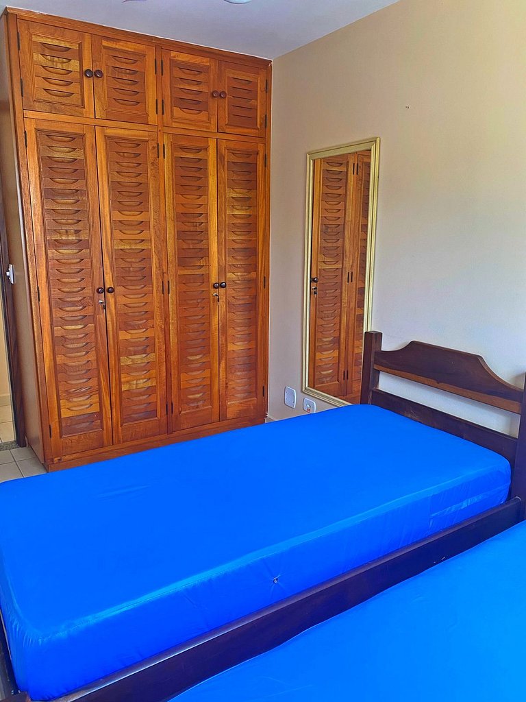 Apartamento Praia Grande Tenório pé na areia c/ ar