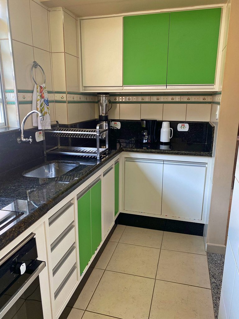Apartamento Praia Grande Tenório pé na areia c/ ar