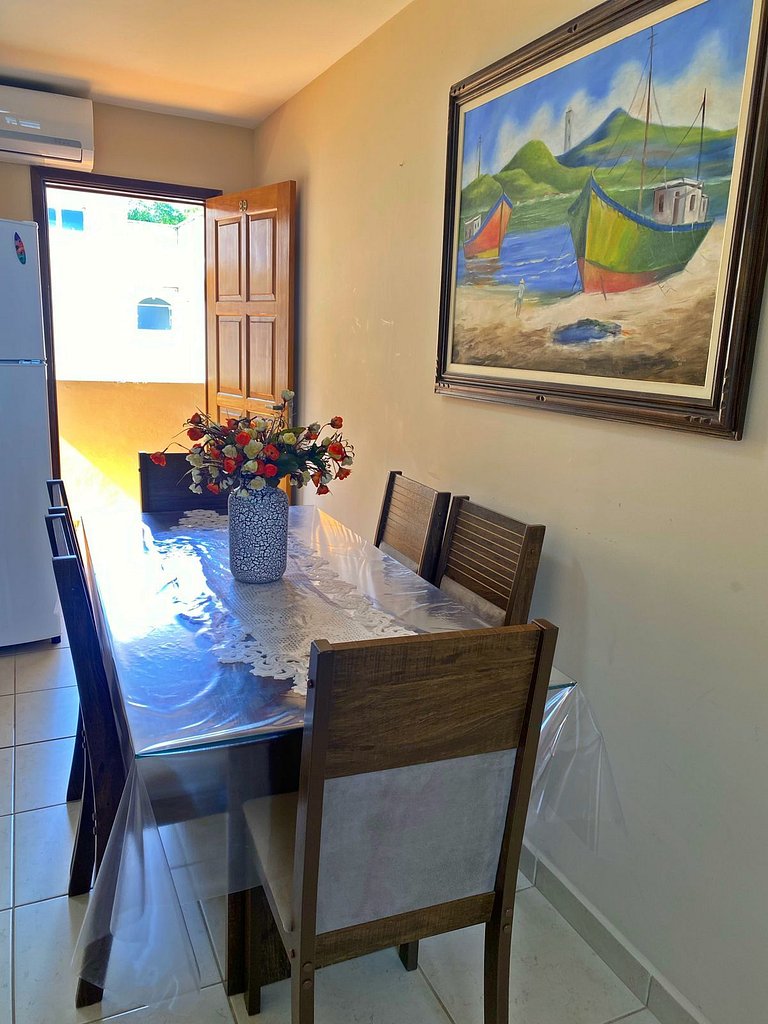 Apartamento Praia Grande Tenório pé na areia c/ ar